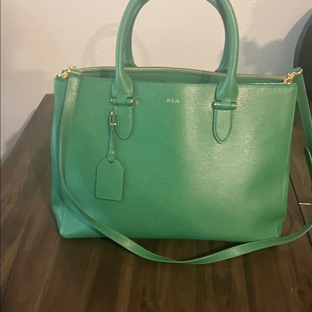 Ralph Lauren Vibrant Green Satchel bag never carried.